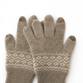 Long Pure Cashmere Gloves for Women Touchscreen Cashmere Magic Gloves